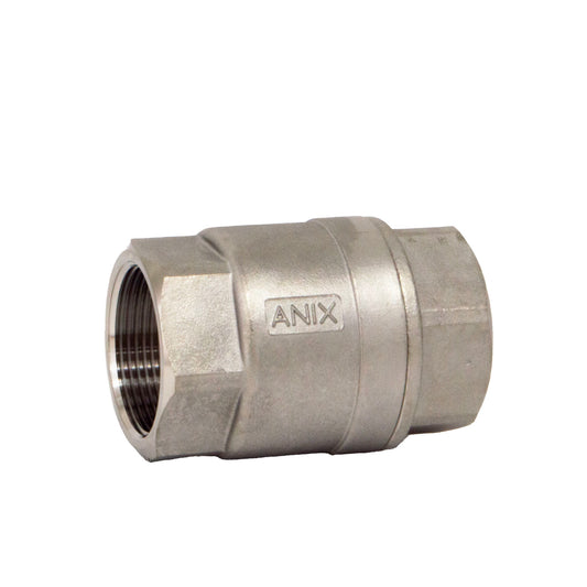 SS316 2-Piece Spring Inline Check Valve FNPT