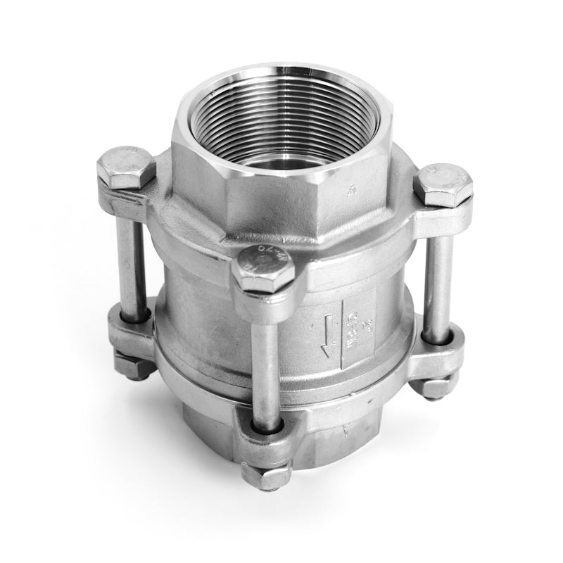 SS316 3-Piece Spring Inline Check Valve FNPT