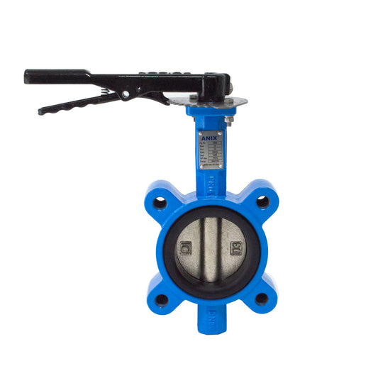 Ductile Iron Lug Butterfly Valve w/ Square Stem, NI-DI Plated Disc, Buna Seat