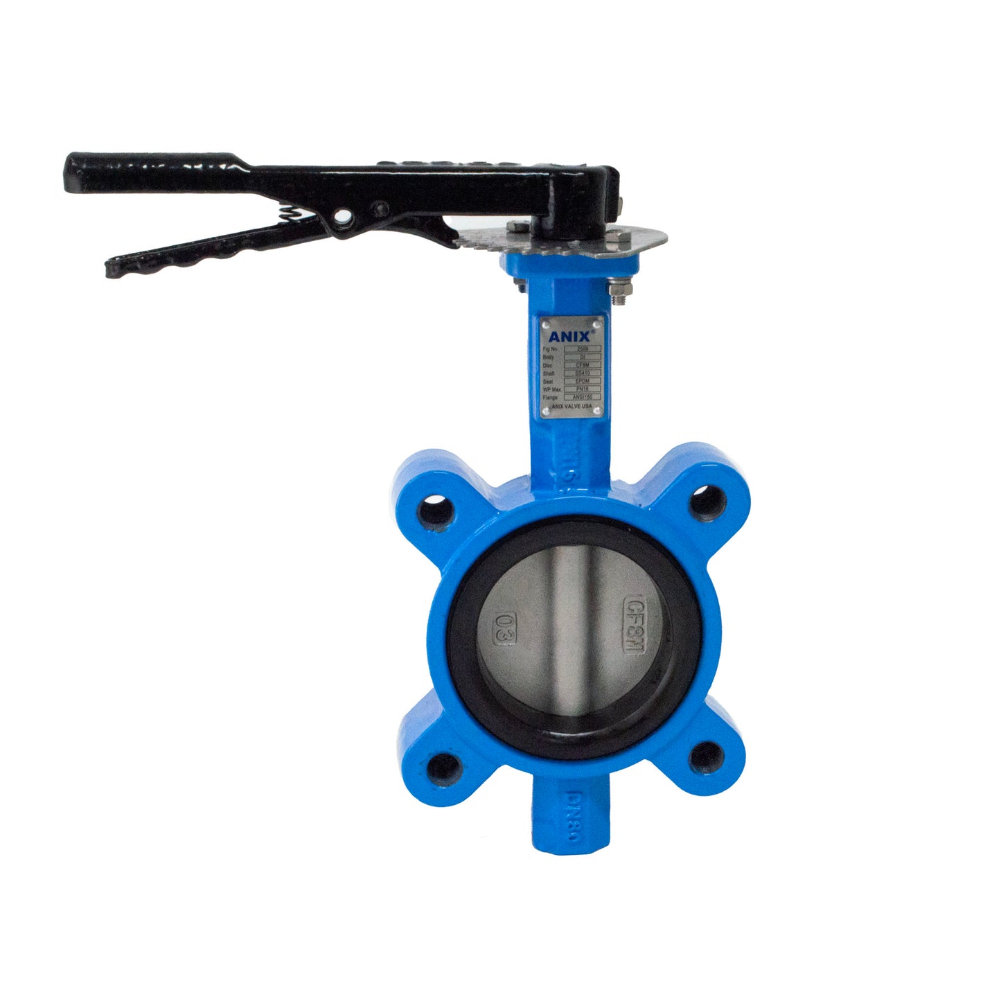 Ductile Iron Lug Butterfly Valve w/ Square Stem, CF8M Disc, EPDM Seat