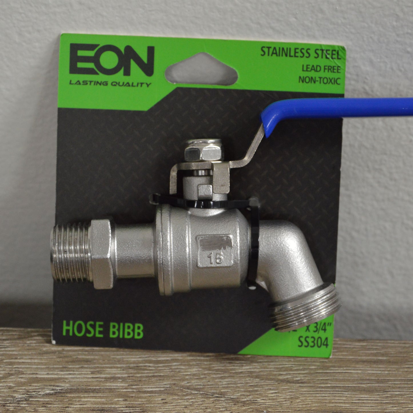 Válvula de um quarto de volta de mangueira de 1/2" com rosca NPT em aço inoxidável