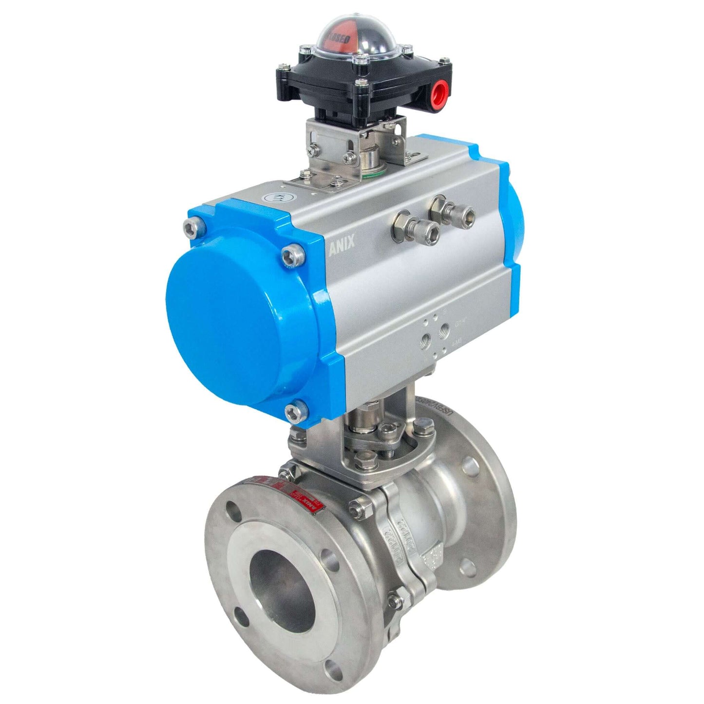 Pneumatic Actuated Stainless Steel SS316 Flanged Ball Valve Class 150, Double Acting or Spring Return