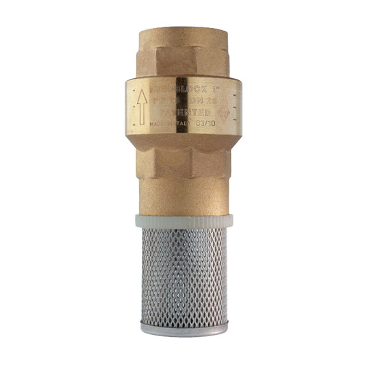 EUROBLOCK 100102 Brass Foot Valve - High Flow Rate with Spring Loaded Design