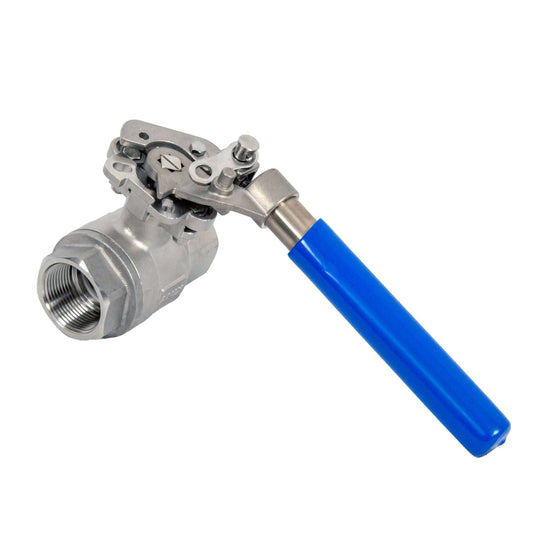 Deadman Handle SS316 Ball Valve FNPT Threaded End 1000 WOG Stainless Steel