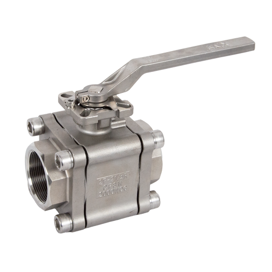 SS316 3-Piece Full Port Ball Valve 2000 PSI Direct Mount