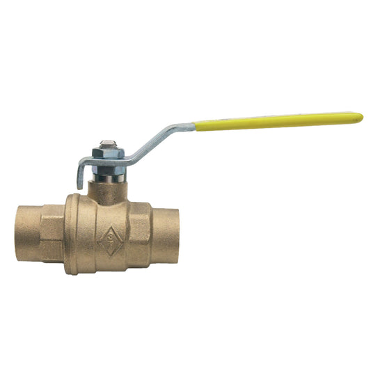 EURO-SFER 1715 Brass Ball Valve - Full Port, Solder Ends, Commercial Style