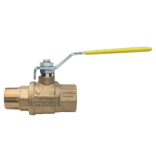 EURO-SFER 171M Brass Ball Valve - Full Port, MNPT X FNPT Threaded