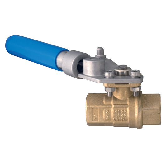 FULL-SFER 250N SRL Deadman Spring Return Brass Ball Valve - FNPT Threaded, Full Port