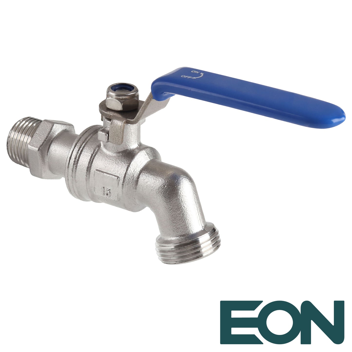 Grifo de manguera de 1/2" con válvula de cuarto de vuelta y manija de acero inoxidable roscado NPT