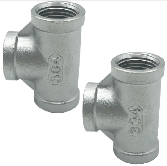 Stainless Steel 304 #150 3-Way T Fitting NPT