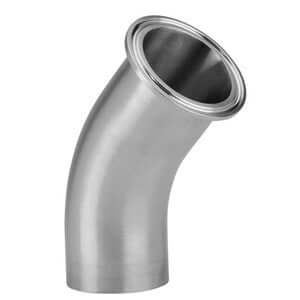 45° Clamp x Weld Elbow Stainless Steel Sanitary Fitting